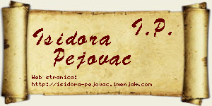Isidora Pejovac vizit kartica